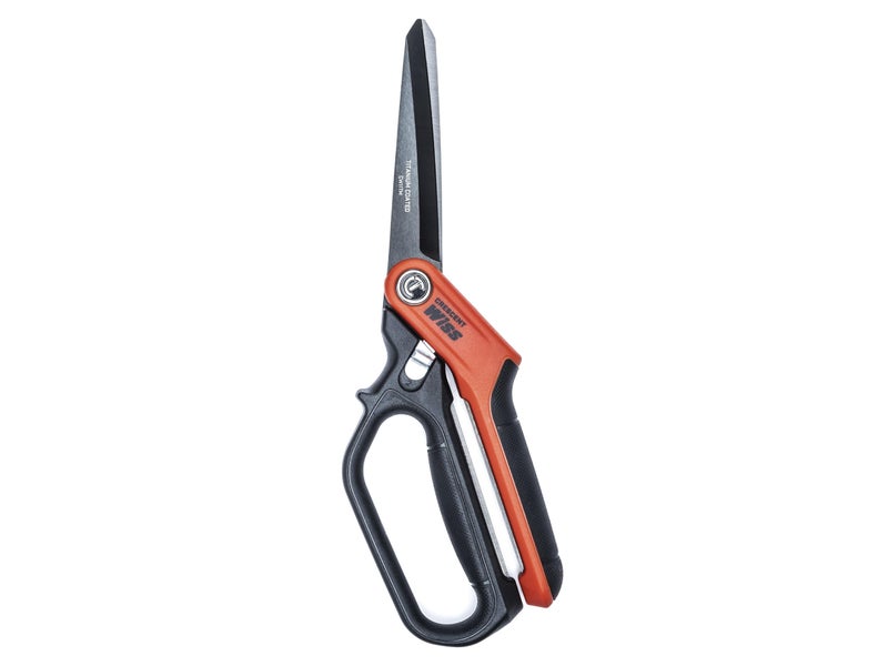 Wiss Crescent Wiss 11" Heavy-Duty Titanium Coated Single Ring Tradesman Shears - Industrial Utility Shears/Scissors for Cutting Leather, Wire, Cardboard - CW11TM - Image 3
